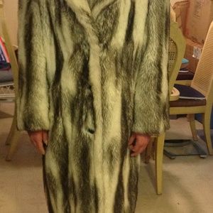 Faux Fur Full Length Coat